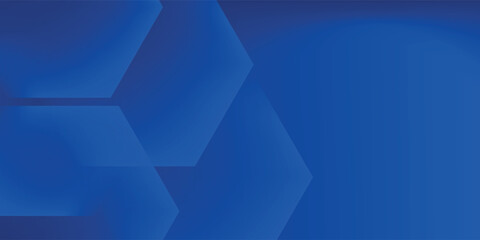Modern abstract blue background with glowing geometric lines. Blue gradient hexagon shape design.