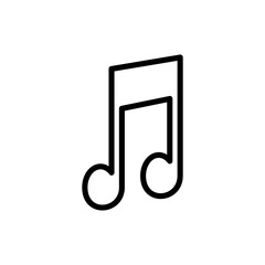 Music icon symbol for apps and websites. note music sign and symbol
