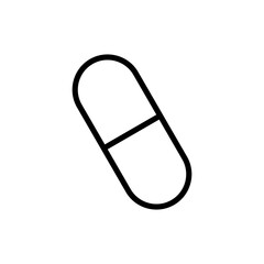 Pills icon symbol for apps and websites. capsule icon. Drug sign and symbol