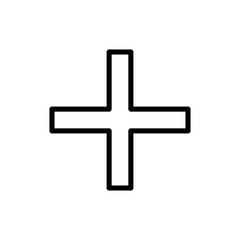 Plus icon symbol for apps and websites. Add plus sign and symbol