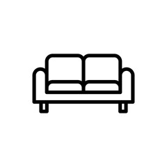 Sofa icon symbol for apps and websites. sofa sign and symbol. furniture icon