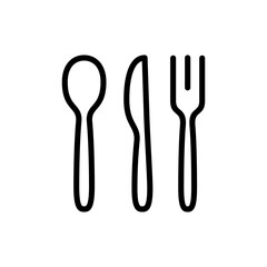 spoon and fork icon symbol for apps and websites. spoon, fork and knife icon vector. restaurant sign and symbol