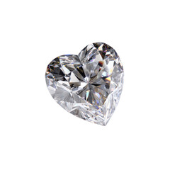  Radiance - Shining yellow diamond heart-shaped jewel on transparent background
