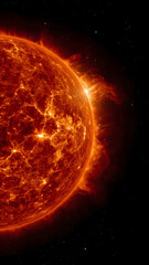 Dramatic Close-Up of the Sun with Solar System in Space – Intense Cosmic Energy
