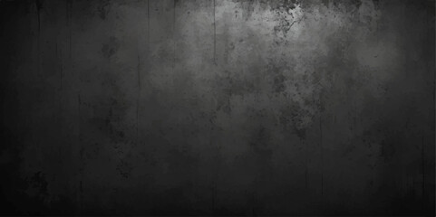 Dark, old, and textured grunge metal wall background design with a rough, black, and grey concrete surface
