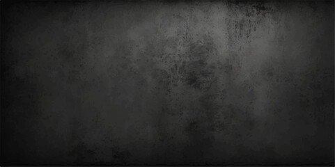 Dark, old, grunge-textured concrete wall with a vintage black and grey surface, ideal as a design backdrop with copy space