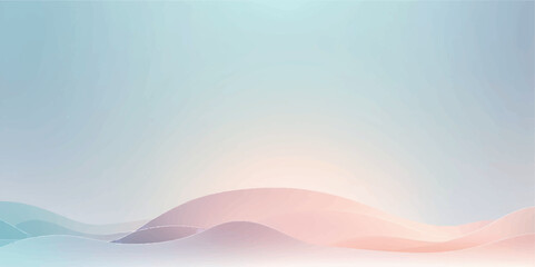 Abstract blue background with dynamic waves and light, evoking a serene sky and ocean