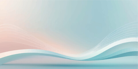 Abstract blue background with flowing digital wave patterns and gradient light