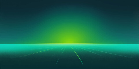 Bright abstract background with blue and green rays of light, sun, and water