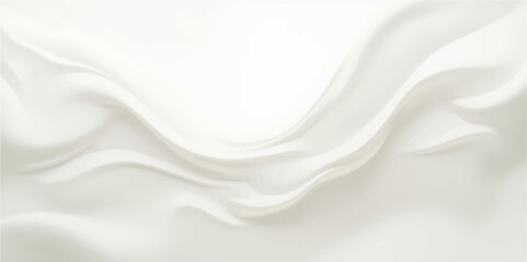 White silk liquid wave background with smooth flowing texture and soft abstract pattern