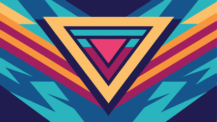 Colorful geometric abstract composition with transparent elements for versatile design purposes