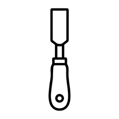chisel line icon vector on white background
Vector line icon on white background