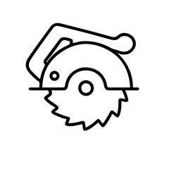 circular saw line icon vector on white background
Vector line icon on white background