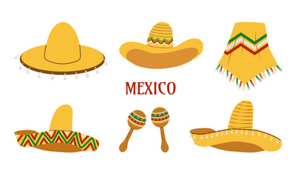 Mexican Independence Day Viva Mexico Fiesta 16th. Design template Poster card banner background. Vector illustration