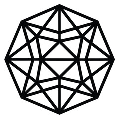  Mathematician element isolated geometric net on white background