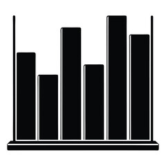 Mathematician element isolated bar graph on white background
