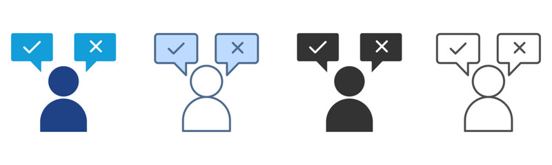 Decision Icon Set Multiple Style Collection