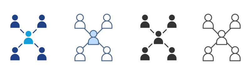 Stakeholder Icon Set Multiple Style Collection