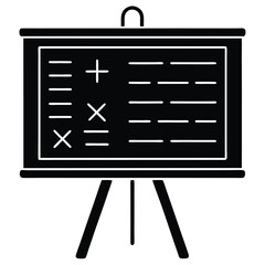 Mathematician element isolated school math board on white background