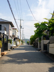 斜面に造成された住宅地