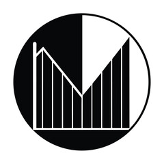 Mathematician element isolated statistical chart on white background