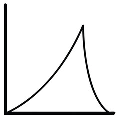 Mathematician element isolated tangent graph on white background