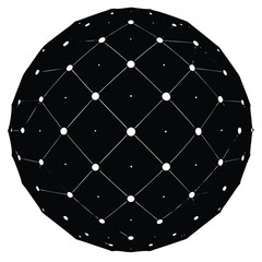 Mathematician element isolated sphere model on white background