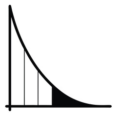 Mathematician element isolated tangent graph on white background