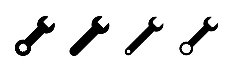 Wrench icon set. repair icon vector. tools icon vector