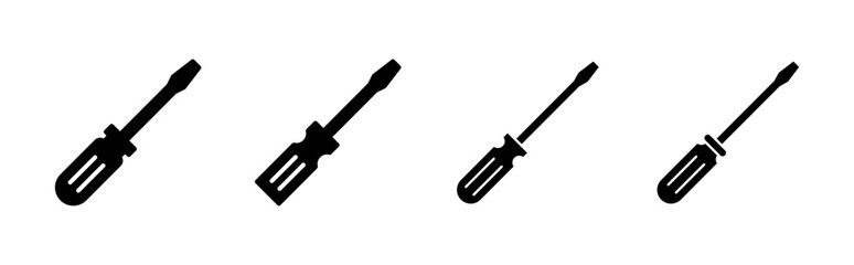 Screwdriver icon set. tools icon vector