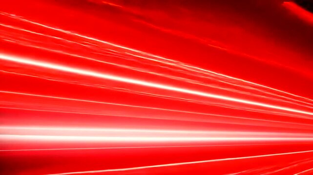 Red streaks fill a dark space, evoking high speed and bright energy The movement makes dynamic view with sharp lines