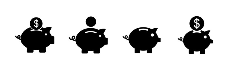 Piggy bank icon vector. piggy money icon