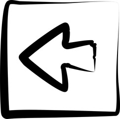 Arrows icon set. Doodle lines