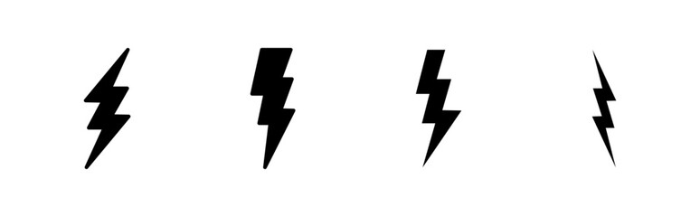 Lightning icon set. electric icon vector. power icon. energy sign