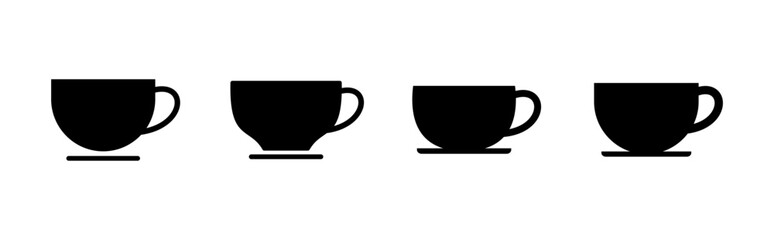 Coffee cup icon set. cup a coffee icon vector.