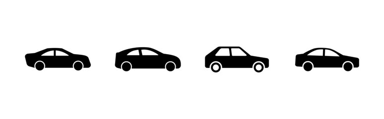Fototapeta premium Car icon set. car vector icon. small sedan