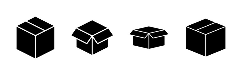 Box icon set. box vector icon, package, parcel