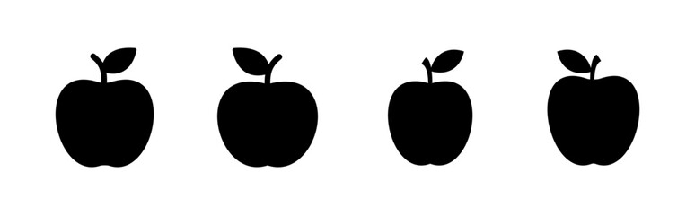 Apple icon set. Apple vector icon. apple symbols for your web design.