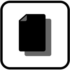Document Icon Simple Black and White File Symbol
