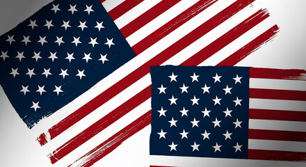 Patriotic American flag design with a grunge texture. Ideal for Independence Day, Memorial Day, or Veterans Day