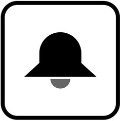 Simple Black Bell Icon Notification, Alert, Reminder Symbol