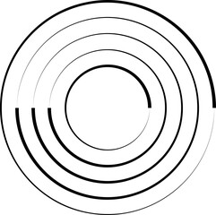 Concentric circles. Round line pattern