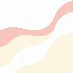 Fototapeta premium Minimalist modern design with soft pastel waves and floating dot elements