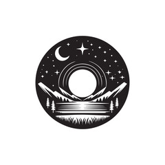 natural scenery background vector, editable vector image