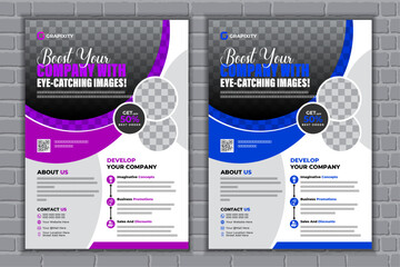 Modern Minimalist Creative And Professional Business Flyer Design Template.