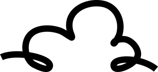 Obraz premium Clouds icon collection. Doodle bold line