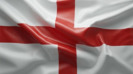 Obraz premium Flag of England waving with a smooth texture and vibrant colors.
