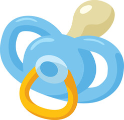 青色のベビー用おしゃぶりのイメージイラスト