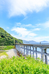 初夏の惣郷川橋梁　山口県阿武郡　Sogogawa Bridge in early summer. Yamaguchi Pref,...