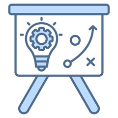 Strategy Blue Icon Element For Design
